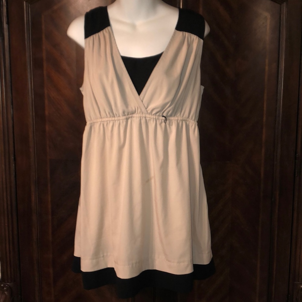 Motherhood Beige and Black Blouse